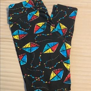 LuLaRoe TC Kite Leggings GUC